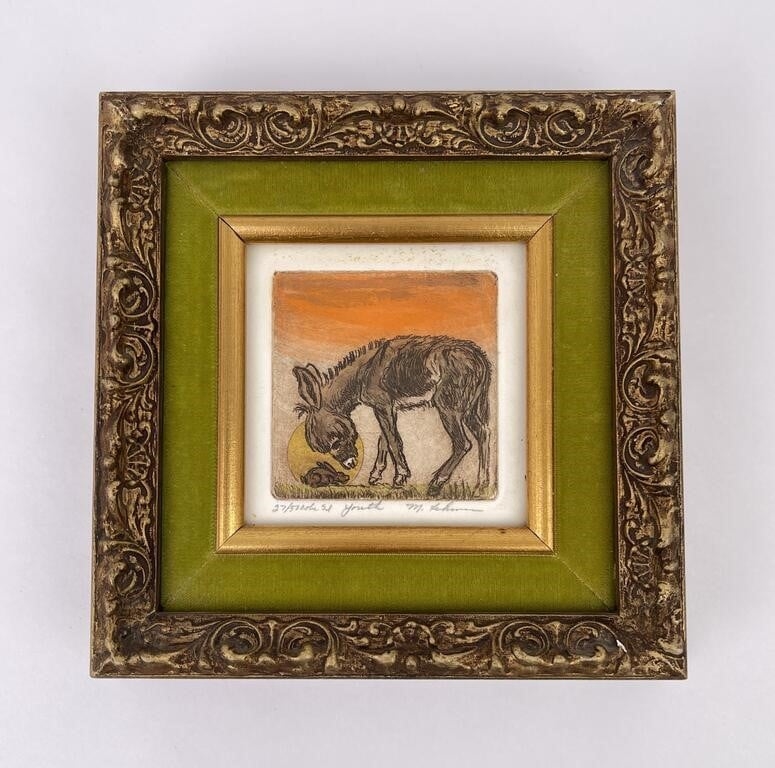 Mary Anna Lehman | Mary Anna Lehman Burro Rabbit Etching (1968) | MutualArt
