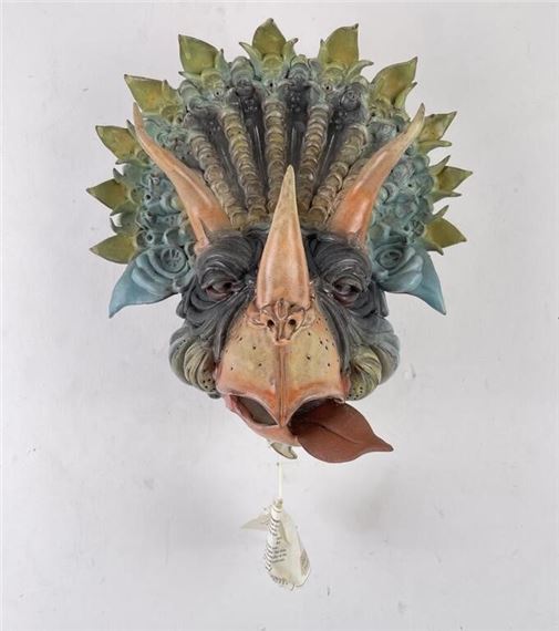 Douglas Fey Pottery Bird Gargler House Dinosaur by Douglas Fey