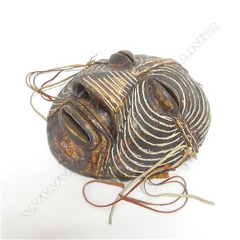 BRUCE PAPAS CERAMIC TRIBAL MASK 230mm dia - Bruce Papas