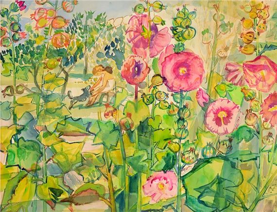 Playing in the Garden by Sylvia Cooke-Collis