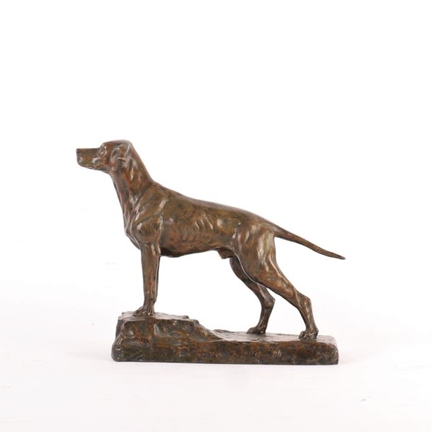 Artwork by R. Dreux, HUNTING DOG, Made of SCULPTURE