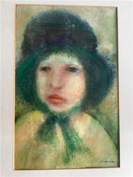 Dame met hoed by Els Amman