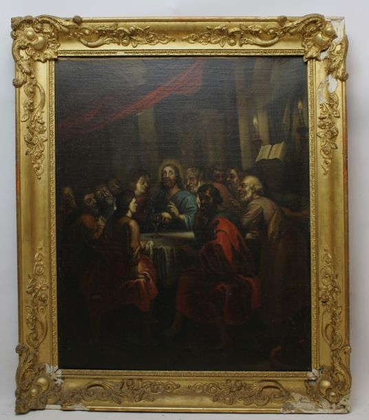 Tableau Huile Sur Toile - École Hollandaise Fin XVIIe - Marine Et Bateaux