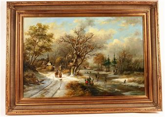 Paysage hivernal - P. Frison