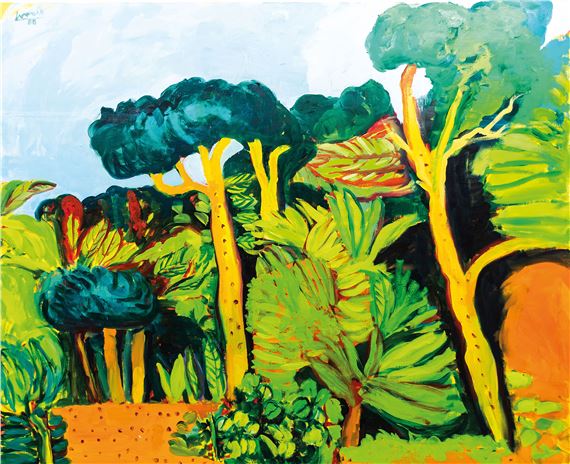 Landschaft mit Bäumen by Dietmar Lemcke, 1966