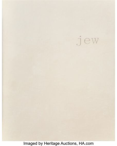 Untitled (Painting of the Word Jew) by William Anastasi