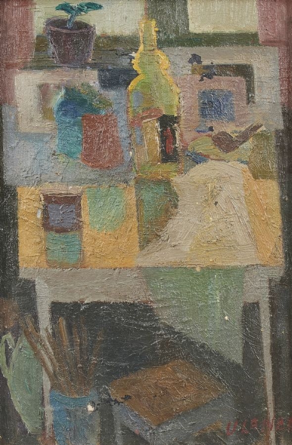 Artwork by Elof Ulaner, 'intreiör 2', Made of Oil on canvas