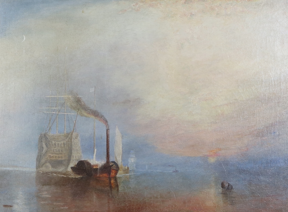 Artwork by Joseph Mallord William Turner, The Fighting Temeraire, Made of oil on canvas