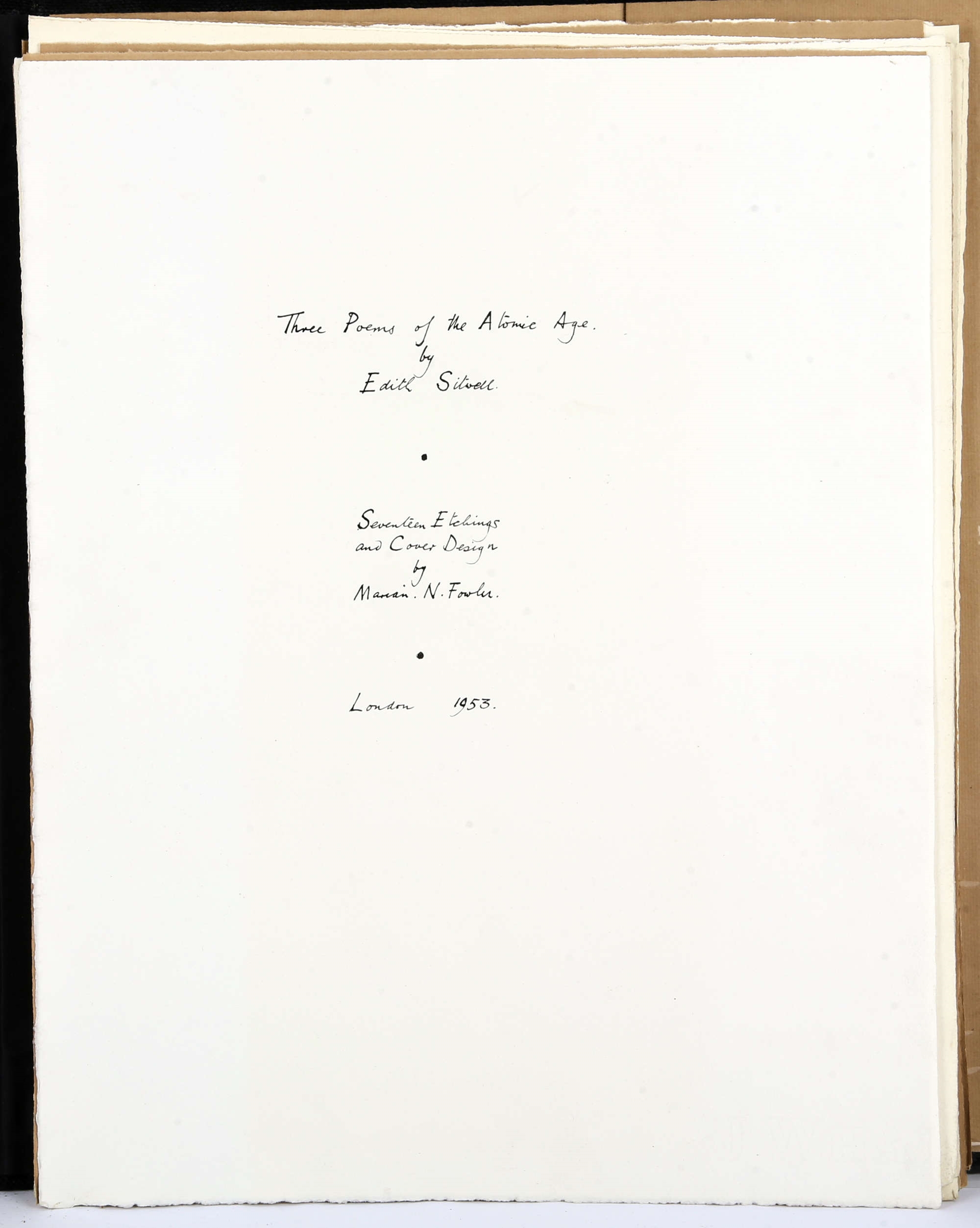 Marian N. Fowler | Three Poems of the Atomic Age (1953) | MutualArt