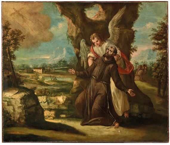 Venetian School, 18th Century | Der Heilige Franziskus empfängt die ...