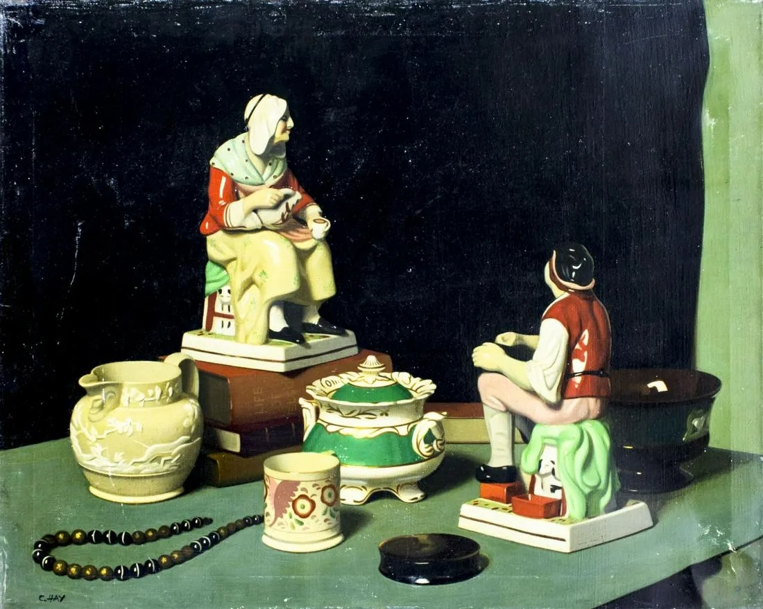 Cecil George Jackson Hay | Still Life with Figures and Vessels | MutualArt