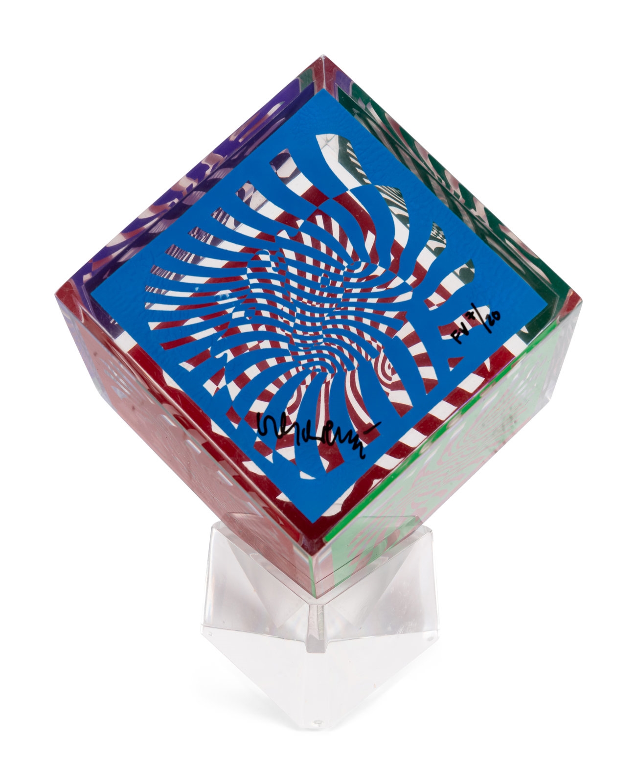 Victor Vasarely | Zebra Cube (1980) | MutualArt