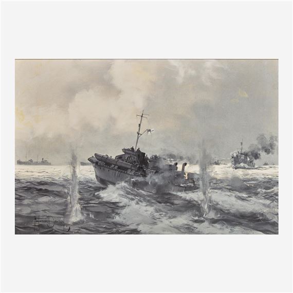 The Navy Takes a Chance by Montague Dawson