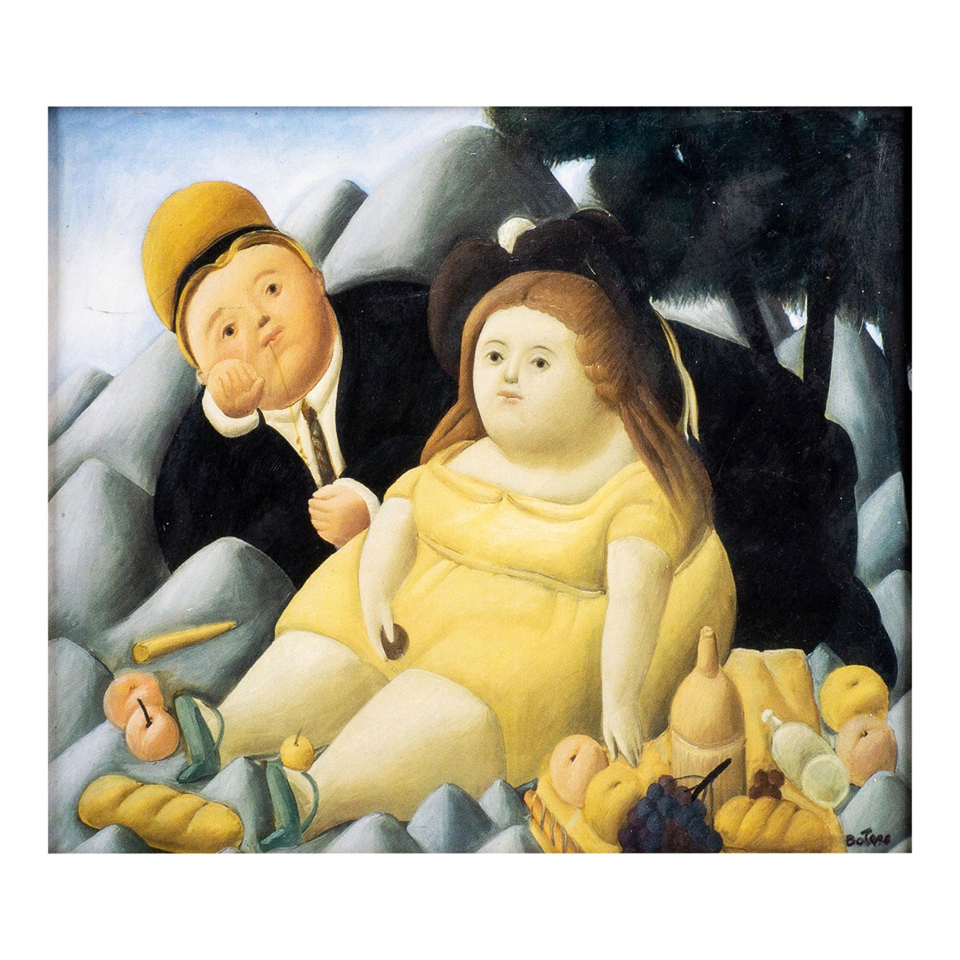 Fernando Botero | Titled Picnic In The Mountains (1966) | MutualArt