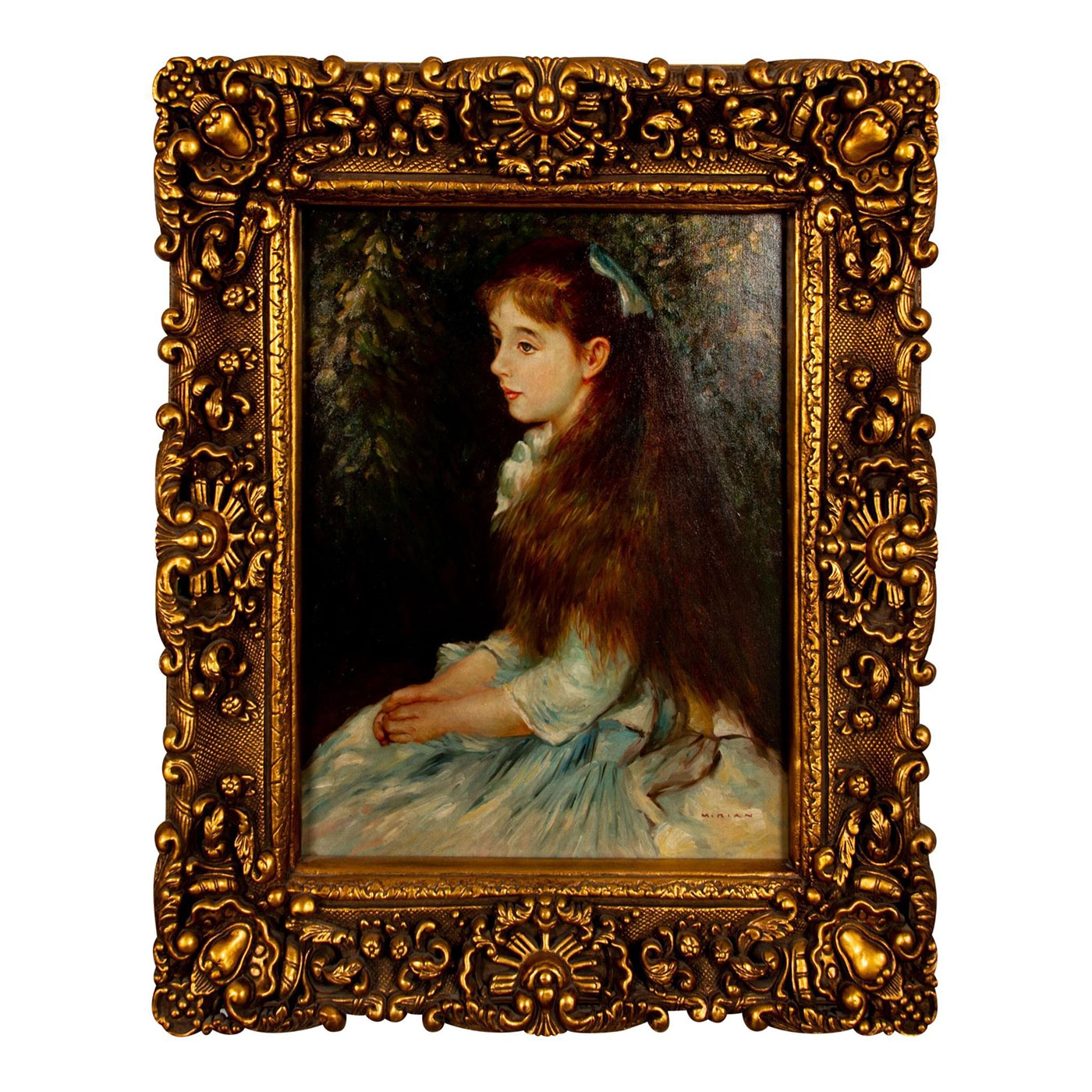 Artwork by Pierre-Auguste Renoir, Inspired by 'Portrait of Irene Cahen d'Anvers' by Renoir, Made of Oil Painting on Canvas