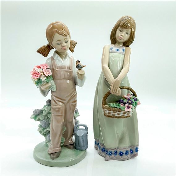 Juan Huerta | 2pc Lladro Figurines, Spring 5217, Floral Treasures 