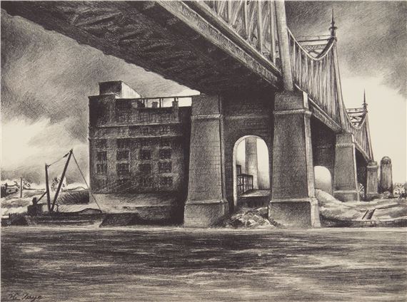 Bridge to Queens by Harold Faye, circa1935-39
