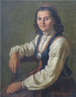 1952, oil on canvas, 75,5x60,5 cm - Aleksandrs Lagimovs