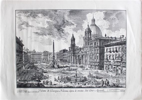 Giovanni Battista Piranesi | View of Piazza Navona from the ruins of ...