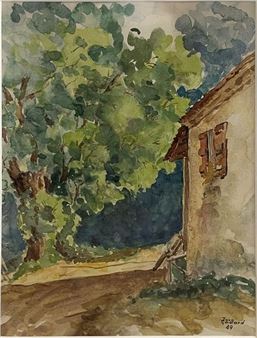 The big tree near the house - Jacques Godard