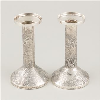 A pair of candlesticks, Samorodok -technique - Pekka Turunen