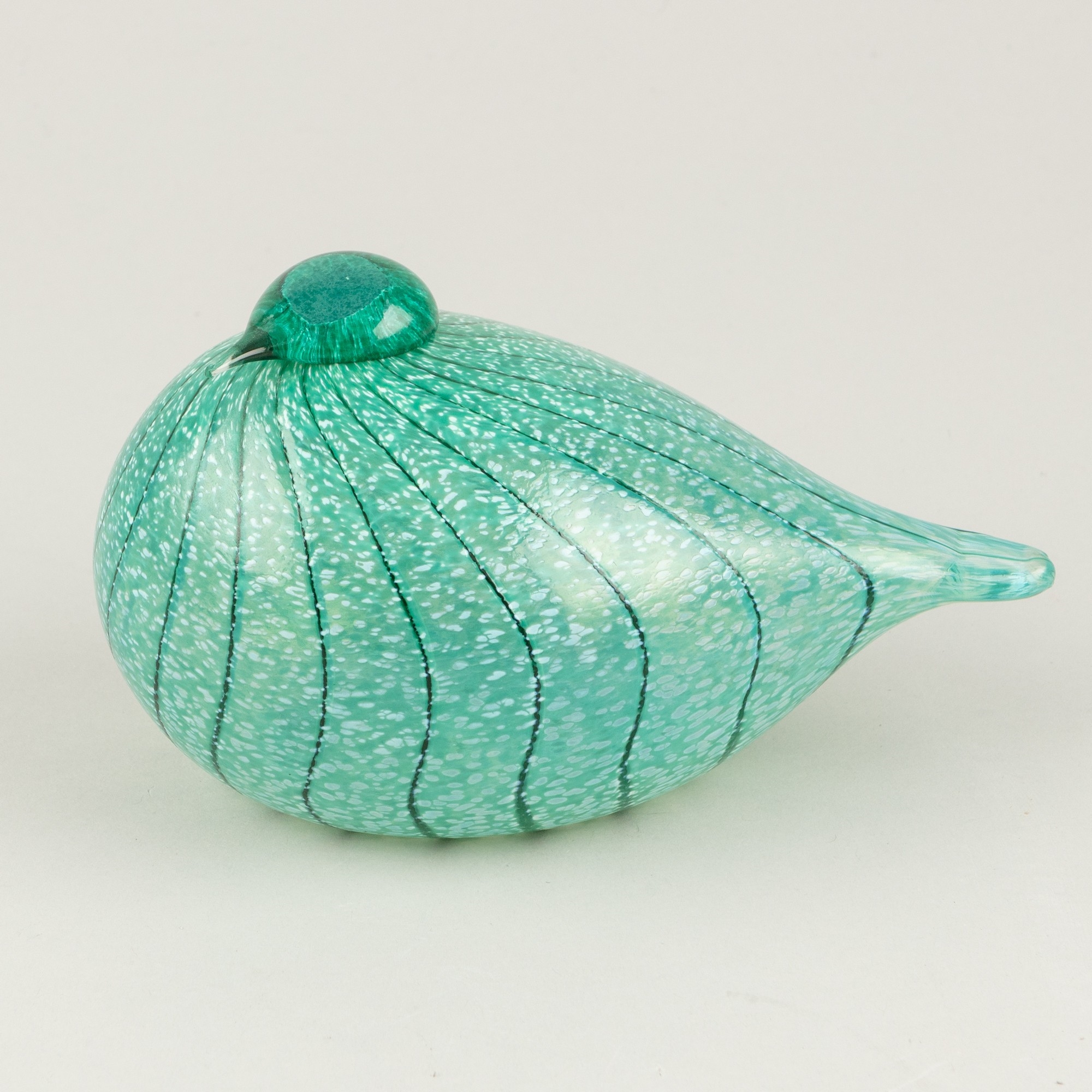Artwork by Oiva Toikka, Bird, Made of green glass