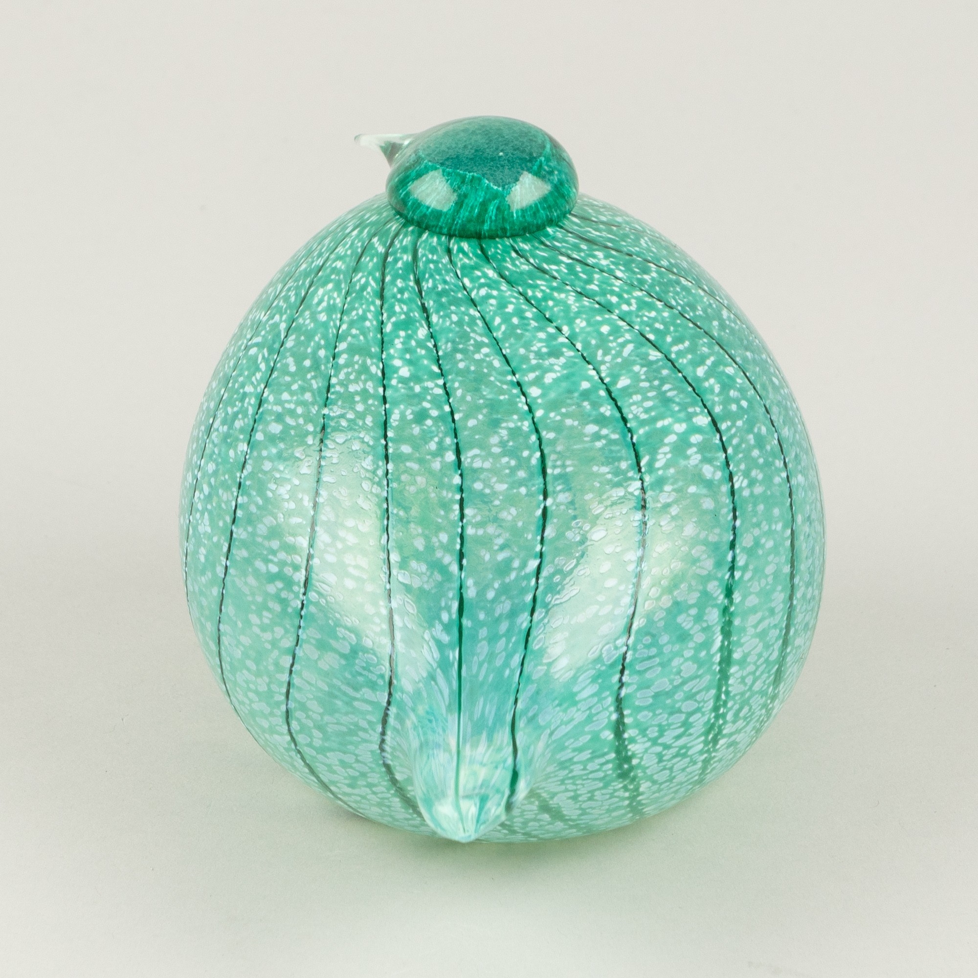 Artwork by Oiva Toikka, Bird, Made of green glass