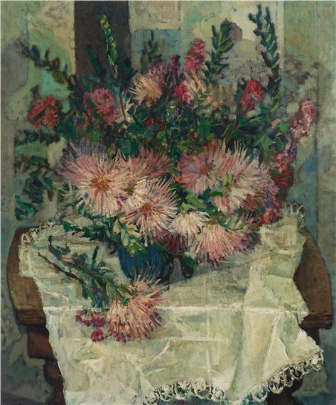 Chrysanthemums by Robert Frame, 1952