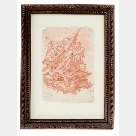 Christus fällt unter dem Kreuz. - Swabian School, 18th Century