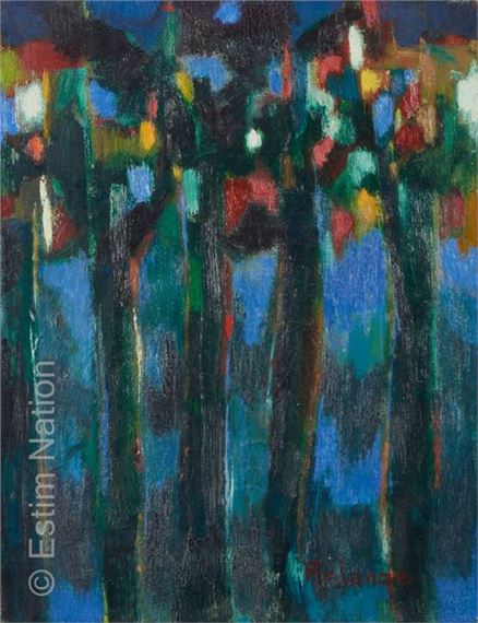 Jean-Maxime RELANGE (1938-2017) Lumières de nuit Huile sur toile - Jean-Maxime Relange