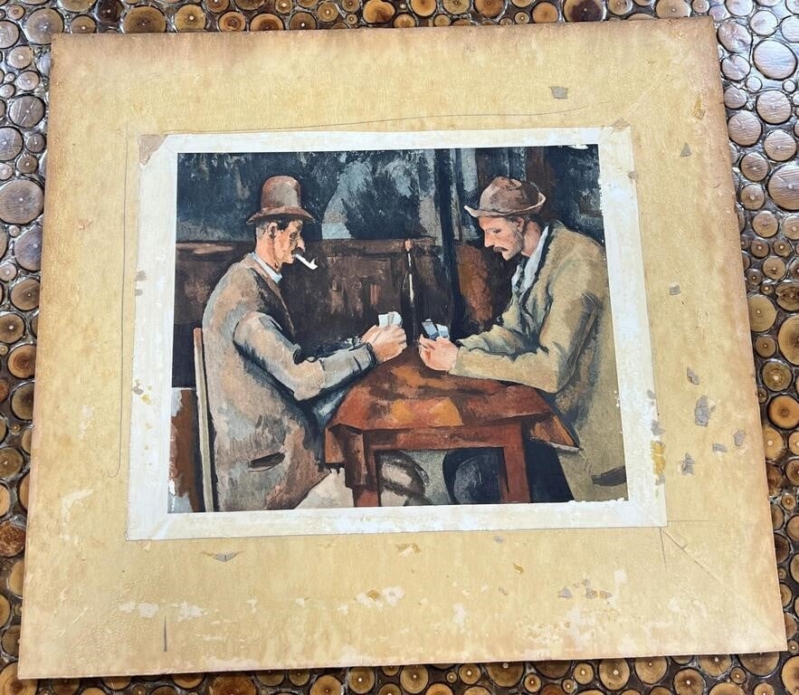 Artwork by Paul Cézanne, Paul Cezanne The Card Players Print, Made of board