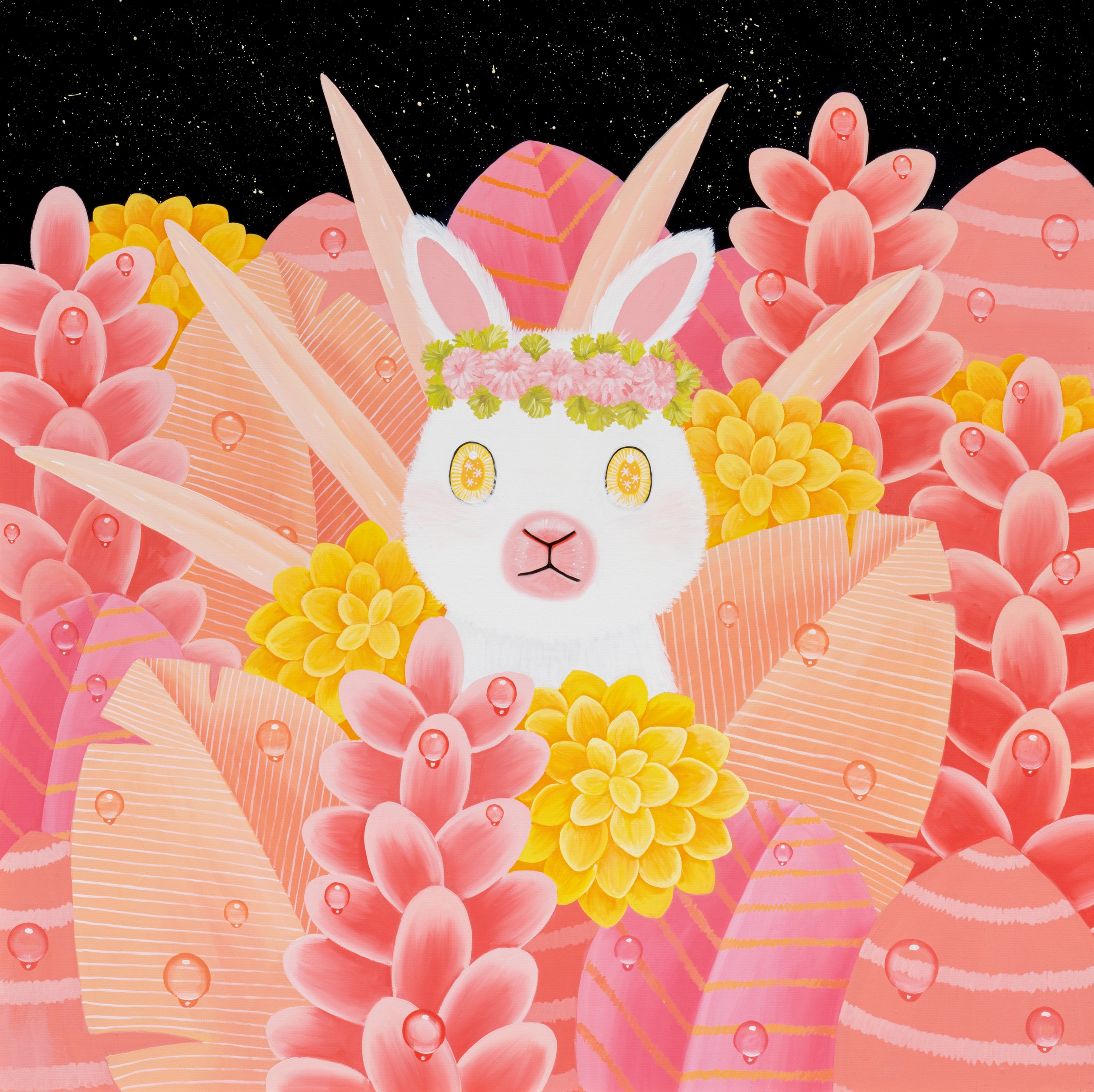 Artwork by Lim Solji, Midnight-Flower, Made of oil on canvas