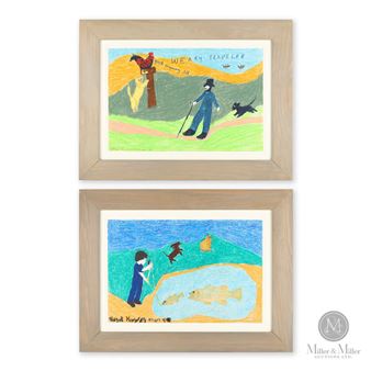 "The Weary Traveller" and "Fishing Boy" - Hazel Kinney