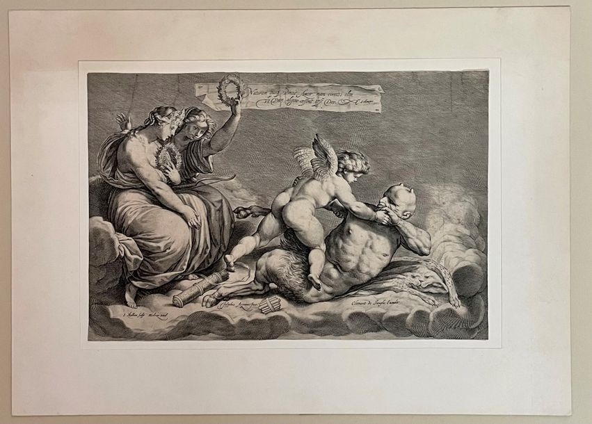 Jacob Matham | Cupid and Pan (Circa 1596) | MutualArt