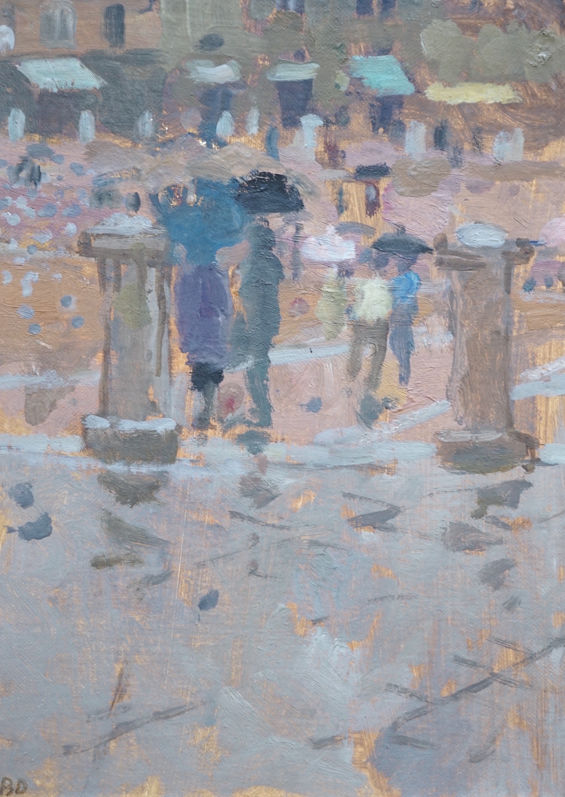 Bernard Dunstan | The Campo, Rainy Day | MutualArt