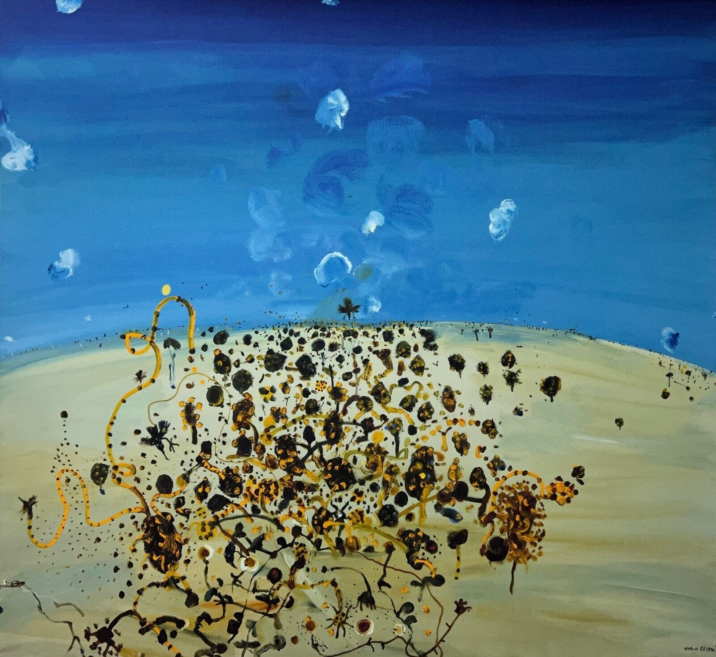 Artwork by John Olsen, A Field of Wattles, Made of archival pigment print