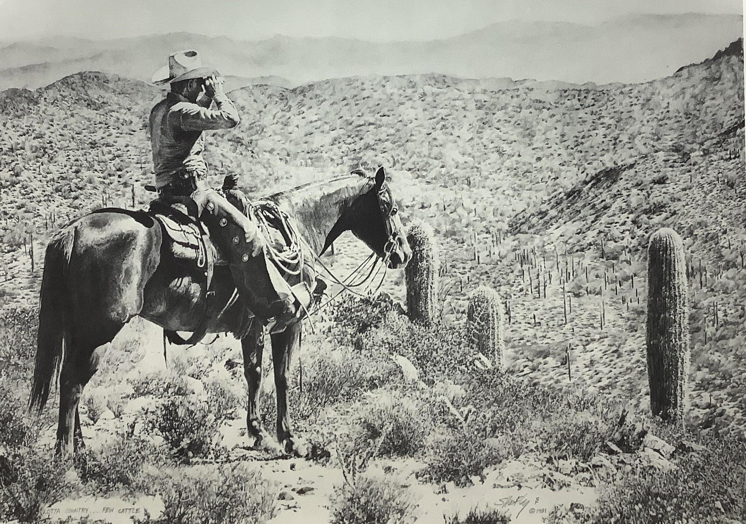 Robert Shufelt | Vintage Robert Shoofly Shufelt Western Print | MutualArt