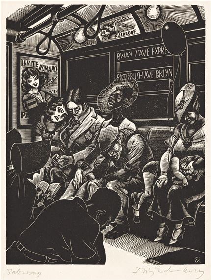 Subway by Fritz Eichenberg, 1934