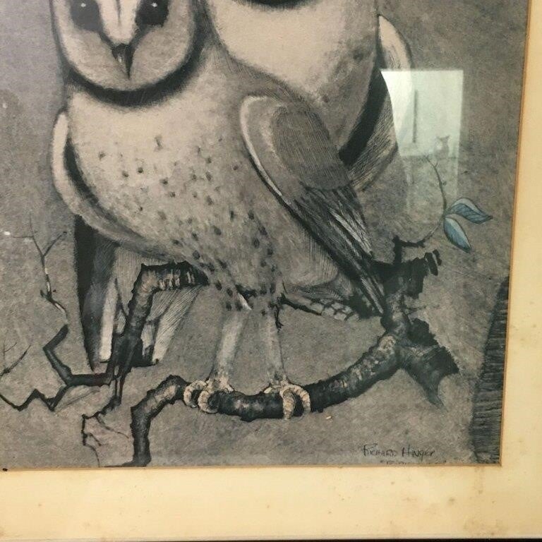 Richard Hinger | Richard Hinger Print Of Owls | MutualArt