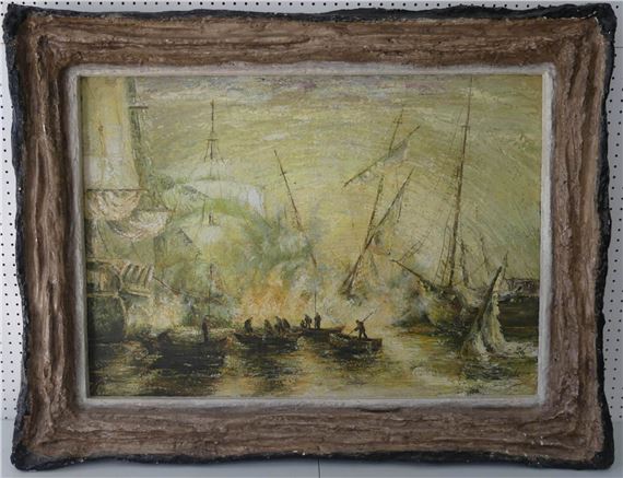 HARBOR SCENE by Elmo Gideon