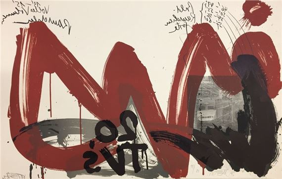 Original lithograph by Wolf Vostell, Dated 1990