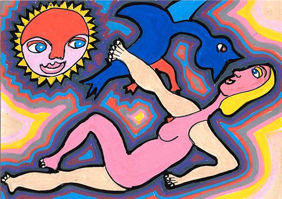 It's going to end this cinema / Mixed media on paper / Signed, titled and dated by Gérard Sendrey, dated 2018