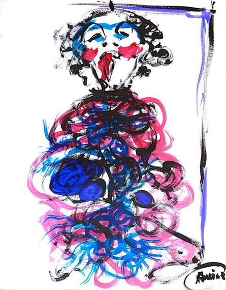 Untitled / Inks on paper / Signed lower right / by Jean-Paul Muslin