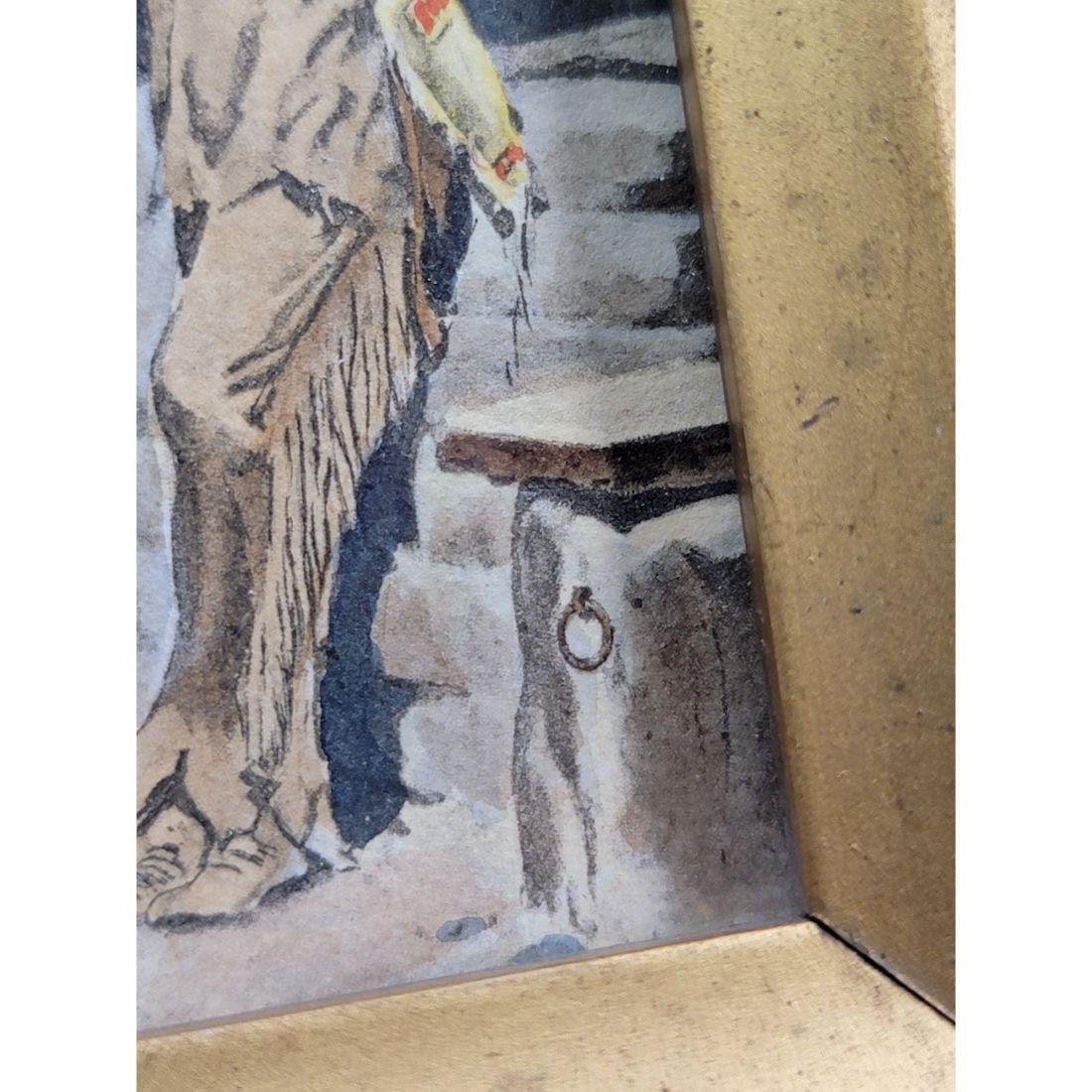 Frederic Remington | Antique Frederic Remington Colored Lithograph ...