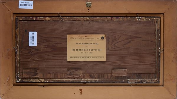 Artwork by Roberto Pio Gatteschi, Siesta of oxen, Made of Oil on canvas