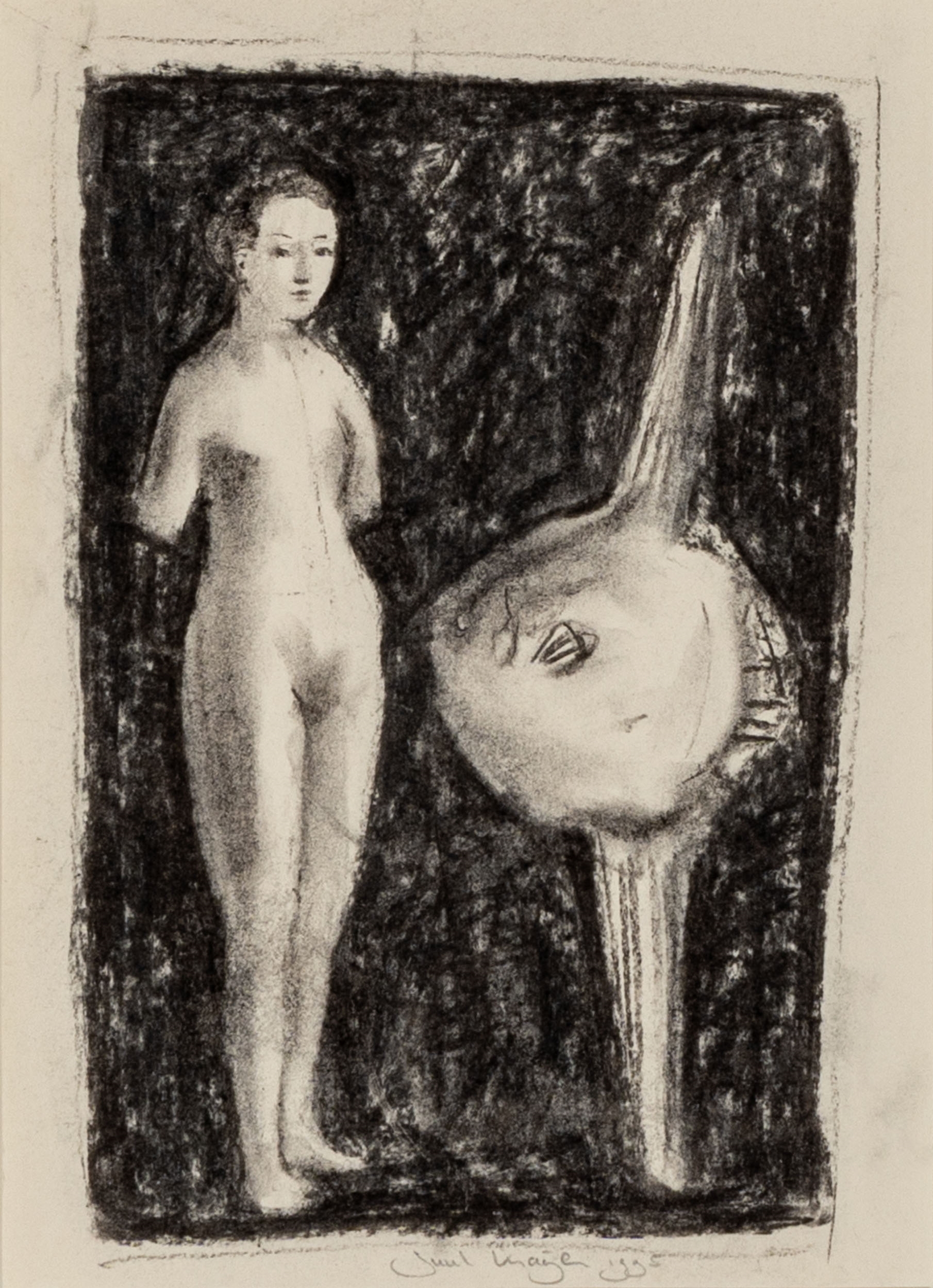 Artwork by Juul Kraijer, Untitled (sketch), Made of Charcoal on paper