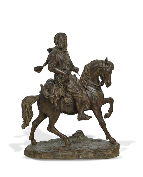 Alfred Barye | Arab rider returning from hunting | MutualArt