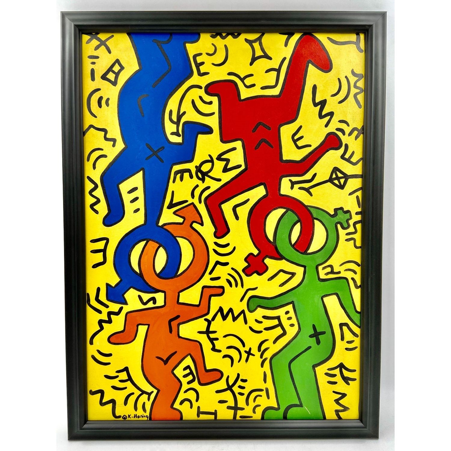 Keith Haring Keith Haring painting oil canvas In The Style Of