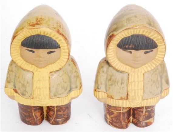 Lisa Larson | A pair of Lisa Larson Gustavsberg eskimo / inuit