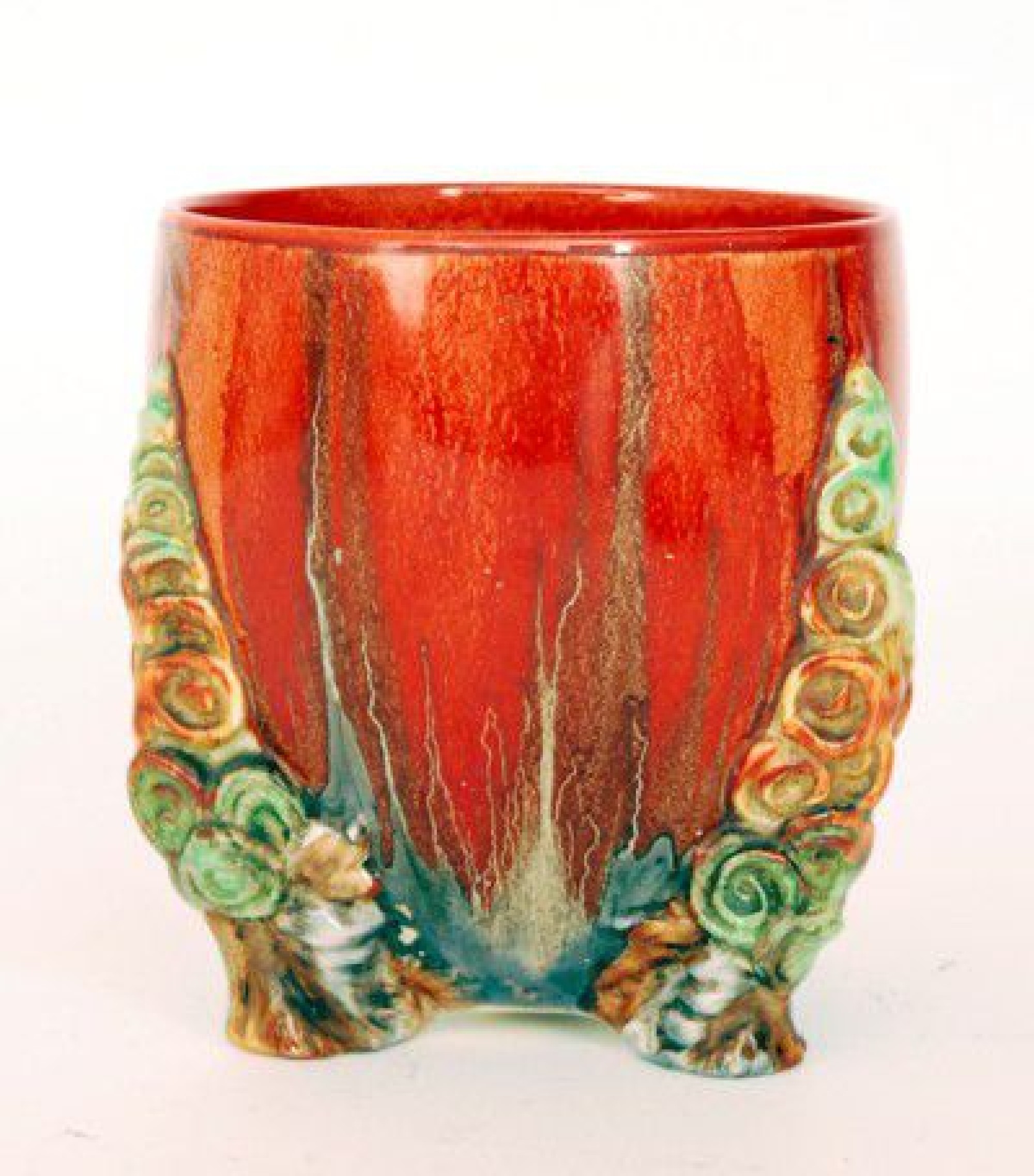 Clarice Cliff A 1930's Clarice Cliff My Garden Flame vase of ovoid